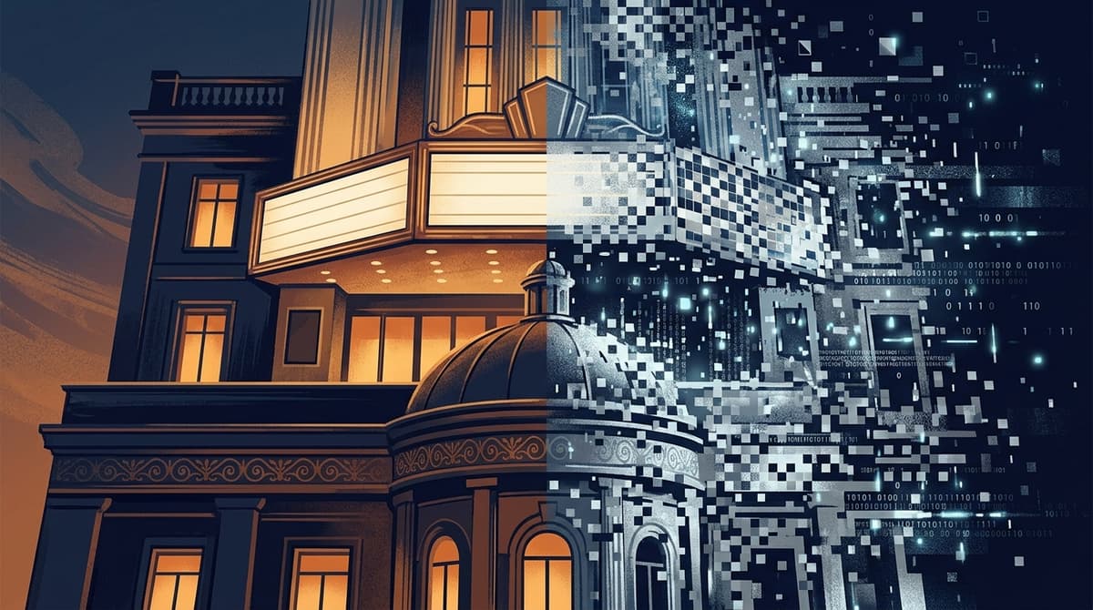 Editorial illustration for film industry economics