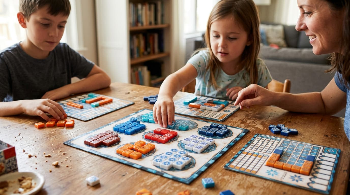 Editorial illustration for "The Tiles Are the Point — And Everything Else About Azul Follows From That"