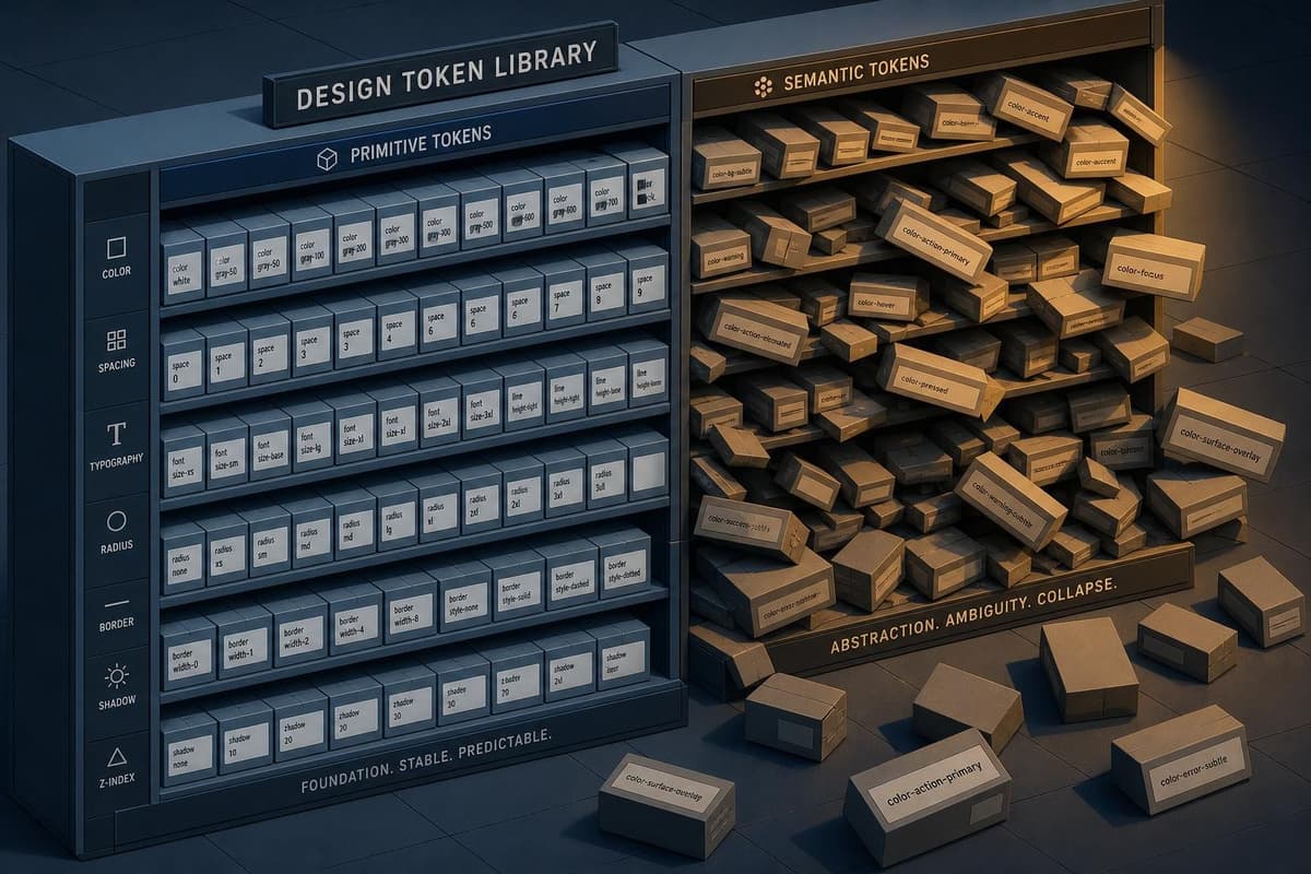 Hero image for "Semantic Token Names Feel Like Good Architecture Until You're Shipping Under Pressure"