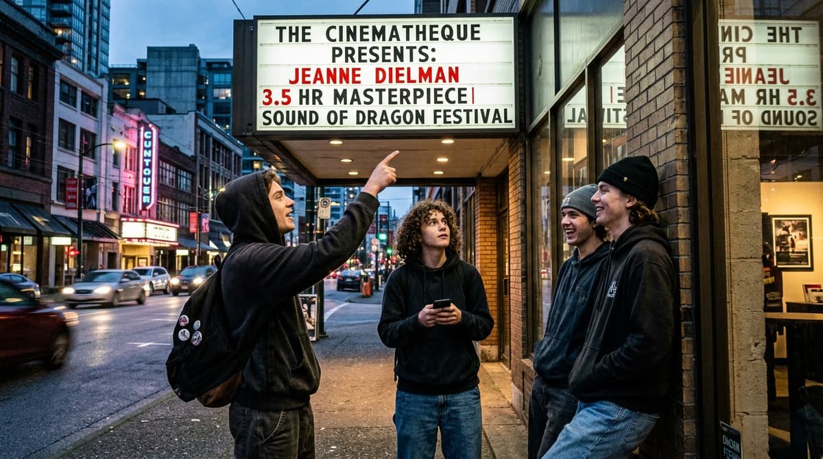 Editorial illustration for "The Cinematheque Is Right There and You're Still Watching Netflix"
