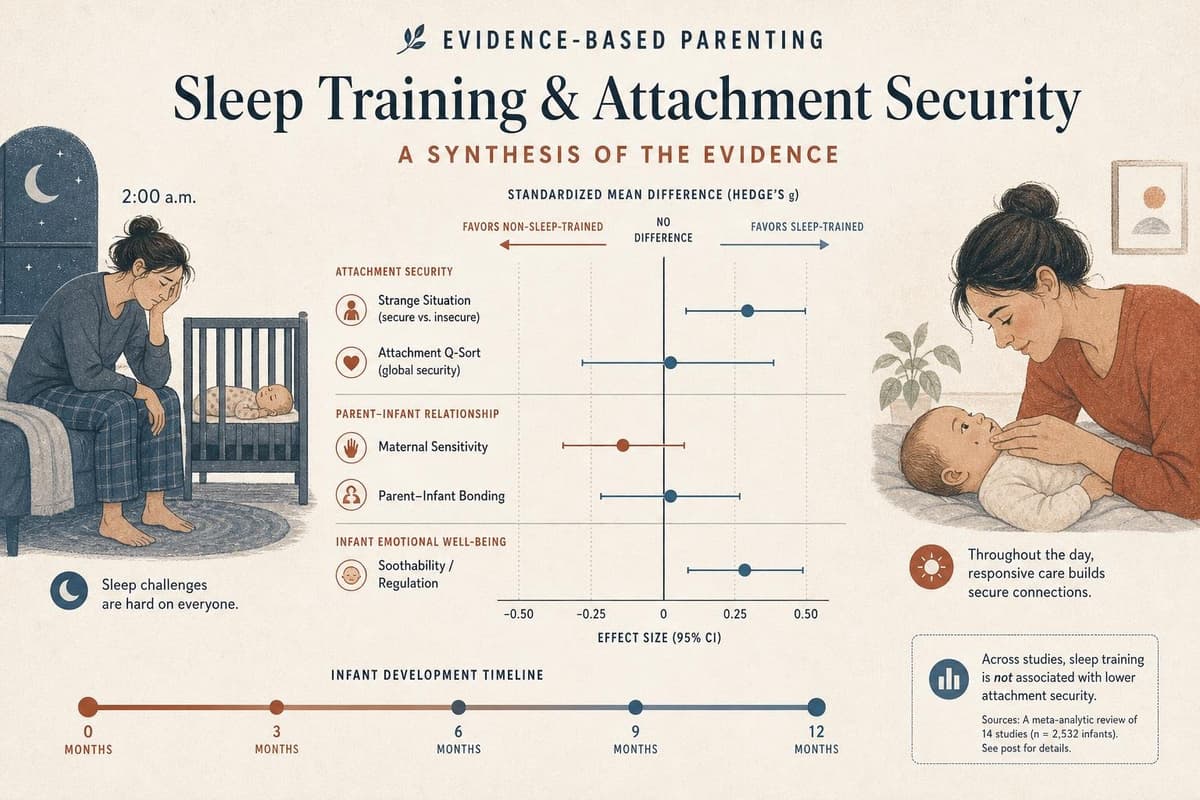 Hero image for "Cry-It-Out and Attachment: The Research Has Been Consistent for Years. The Anxiety Hasn't."