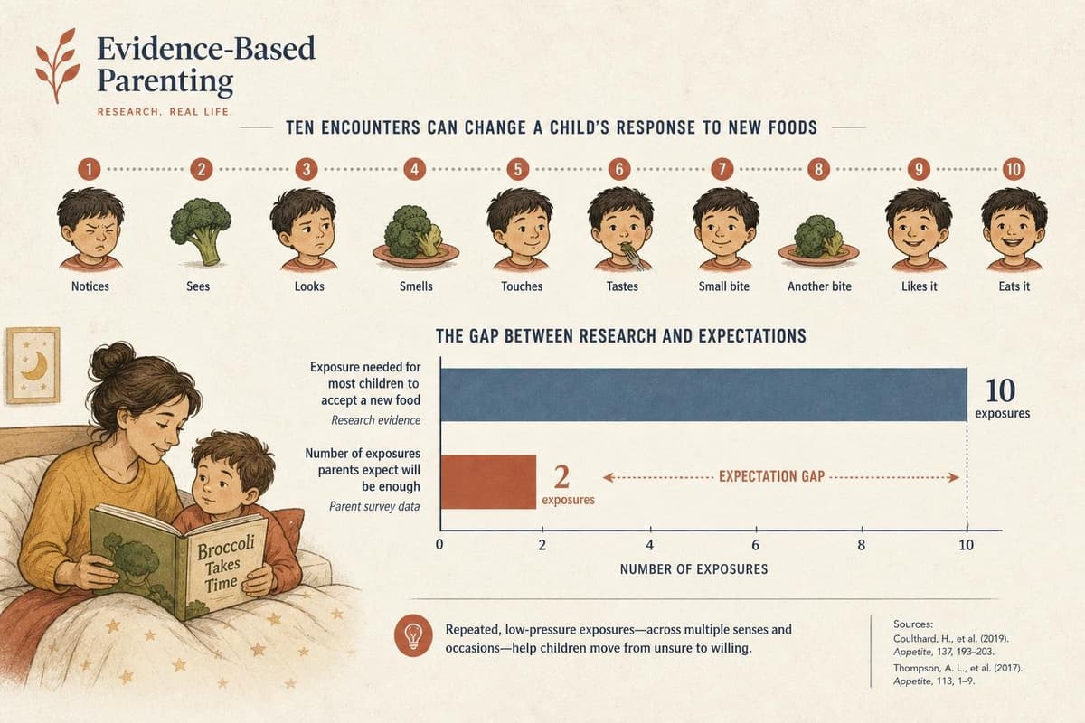 Hero image for "Repeated Exposure Still Beats Every Shortcut — But Picture Books Might Be the Most Underrated Tool in Your Kitchen"