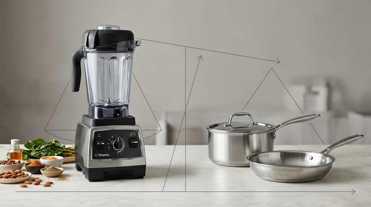 Editorial illustration for "The Kitchen Gear Worth Going Broke For (And the One Category That Isn't)"