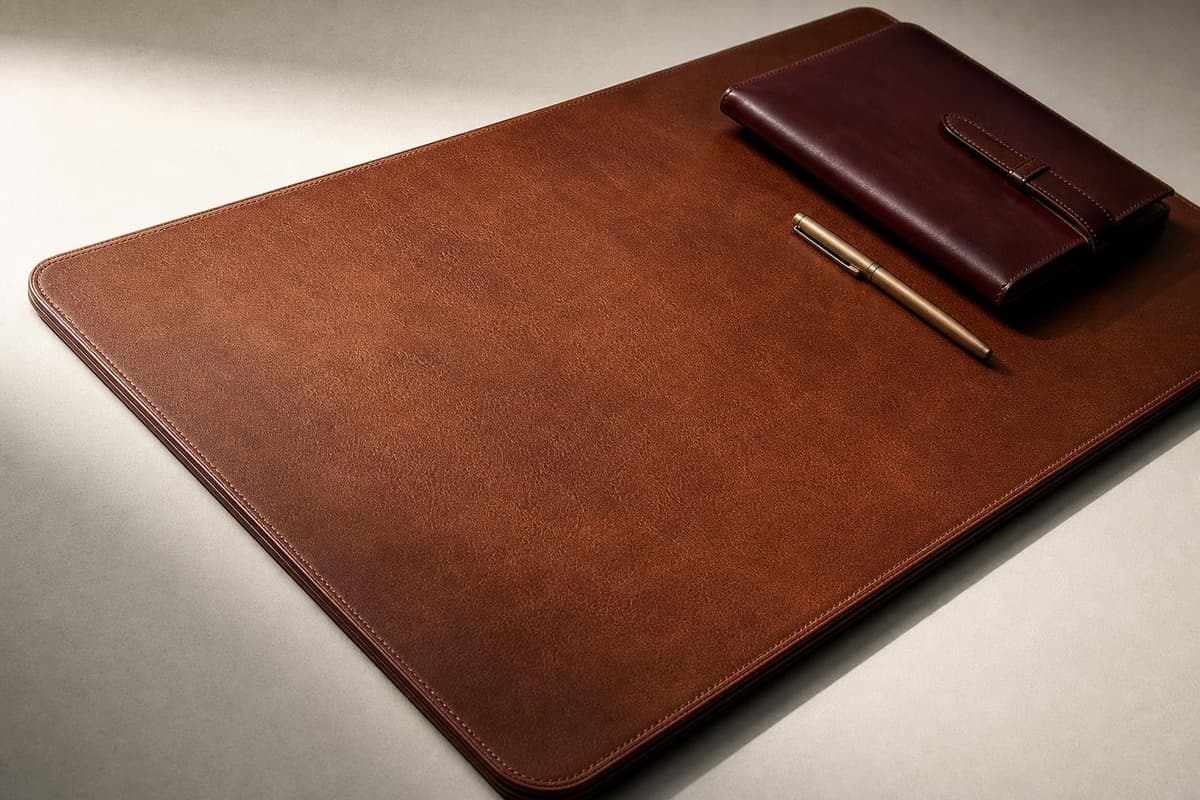 Hero image for "The Leather Desk Mat Is the One Upgrade That Makes Everything Else Look Intentional"