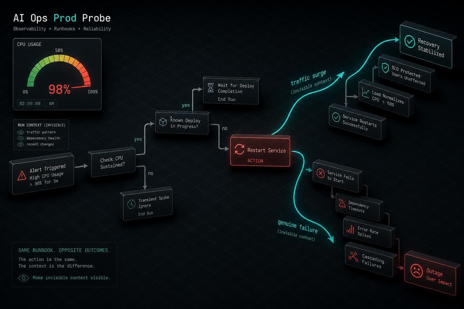 Hero image for "Your AI Incident Runbook Will Follow Instructions Right Into an Outage"