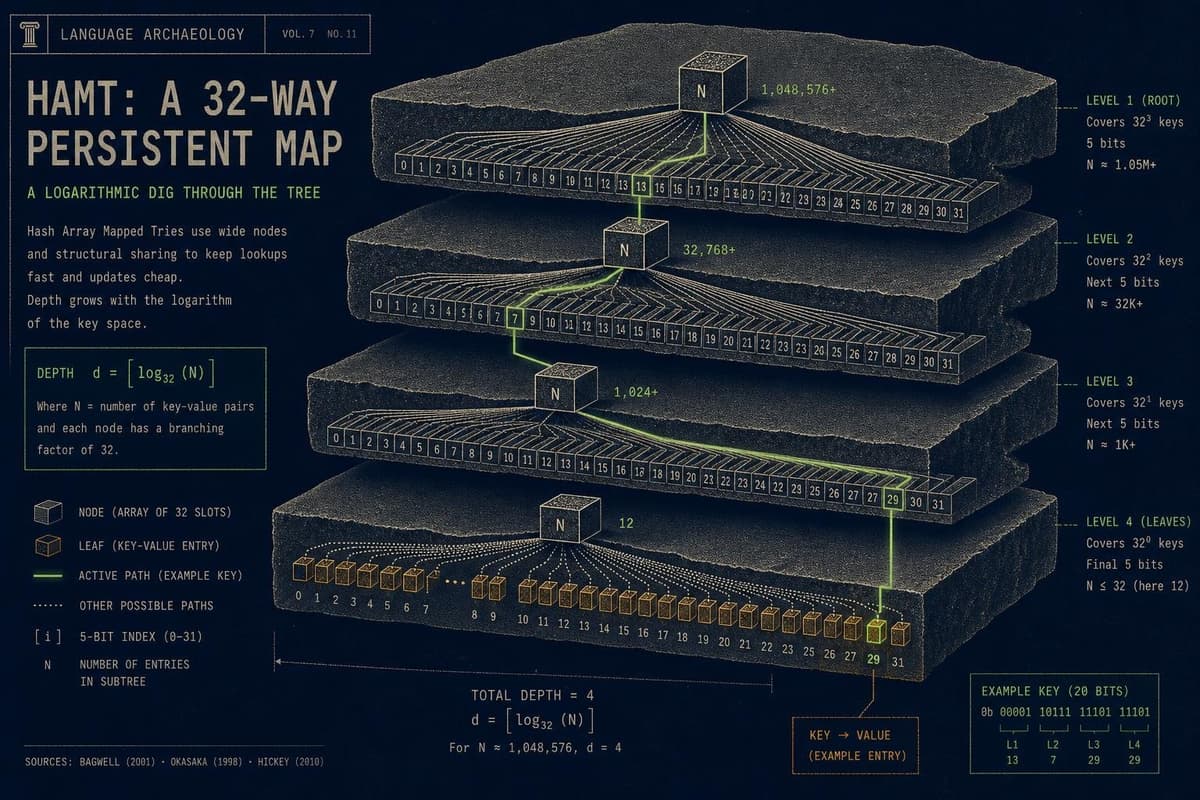 Hero image for "Clojure's Persistent Data Structures Are O(log n). That's Not a Flaw — But Pretending Otherwise Is."
