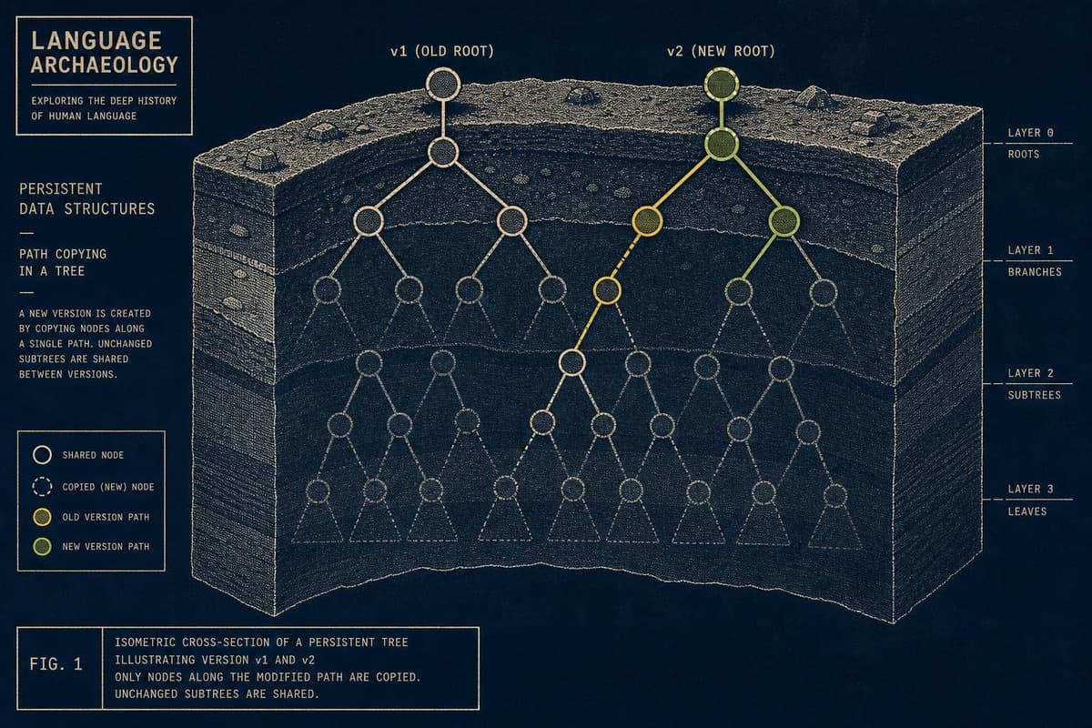 Hero image for "Structural Sharing Solved the Wrong Problem — Until Clojure Aimed It at Concurrency"