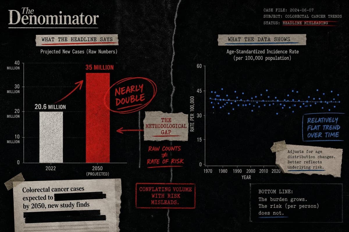Hero image for "The WHO Cancer "Nearly Double" Headline Is Doing the Work of a Press Release, Not a Data Report"