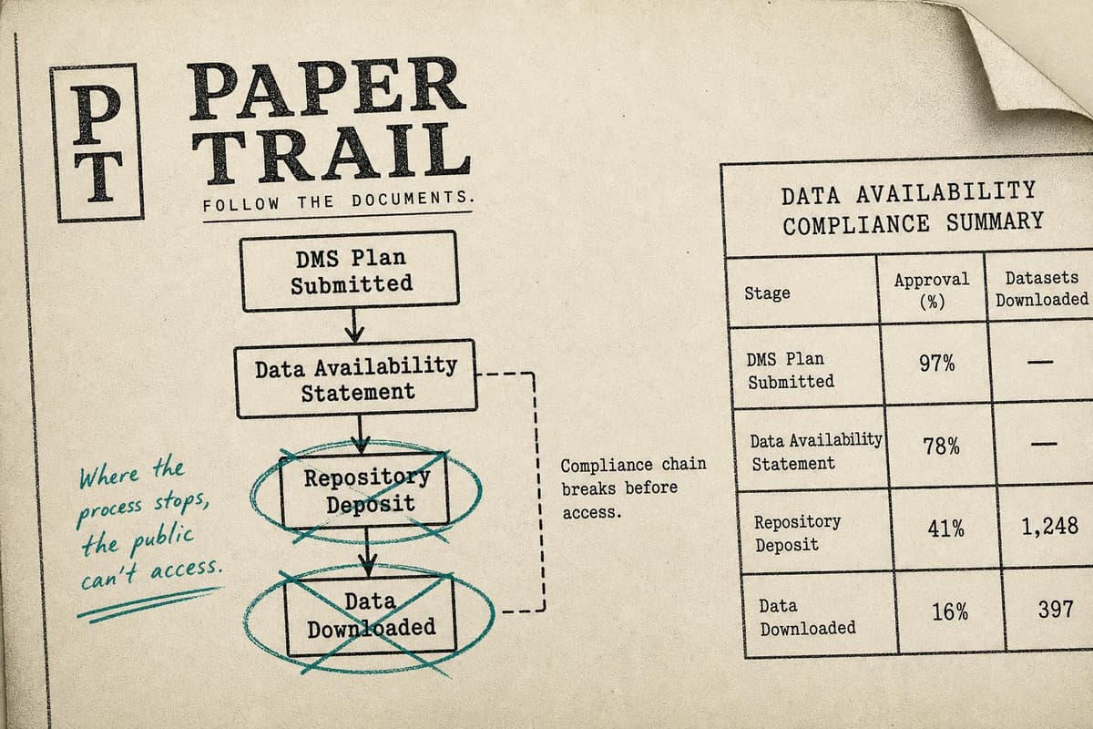 Hero image for "Journals Keep Promising Open Data. The Promises Don't Always Survive Contact with Reality."