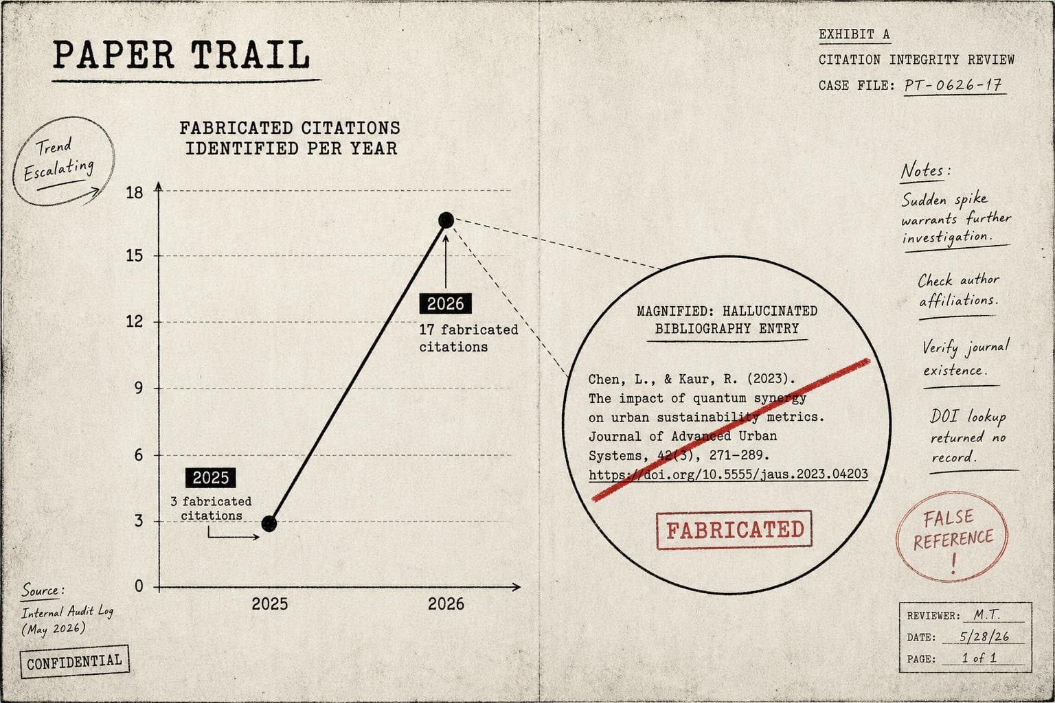 Hero image for "Papers Are Now Citing Studies That Don't Exist. The Count Is Still Small — and Already Growing Fast."