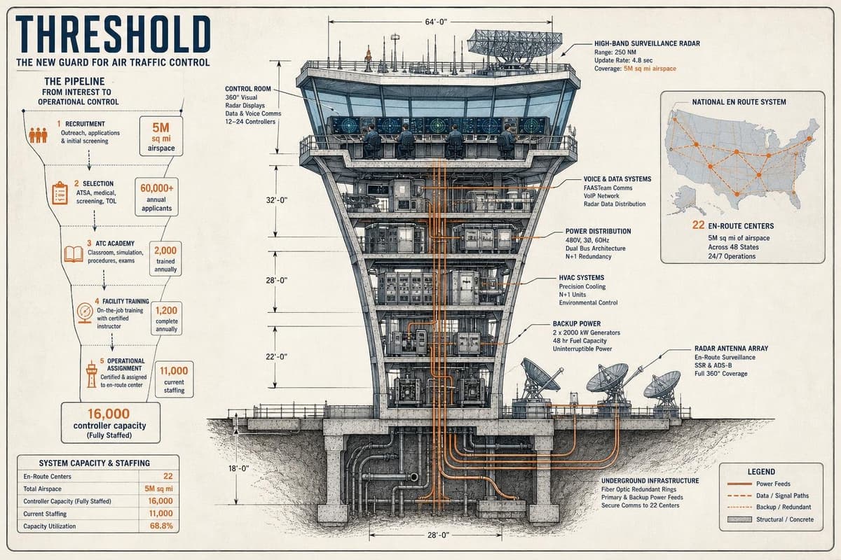 Hero image for "2,000 Hires In, the FAA's Controller Shortage Is Still a Pipeline Problem"