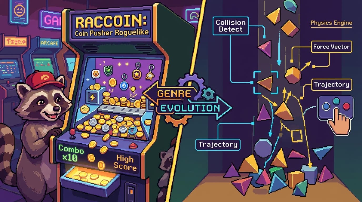 Editorial illustration for "The Best Roguelikes Right Now Are Stealing From Arcades and Physics Engines"