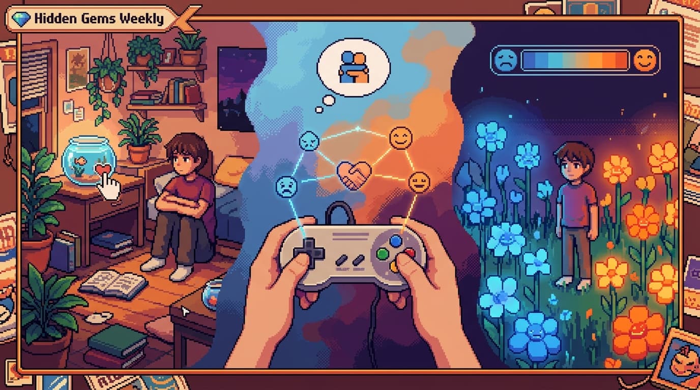 Editorial illustration for "The Best Experimental Indie Games Don't Ask You to Win — They Ask You to Feel"