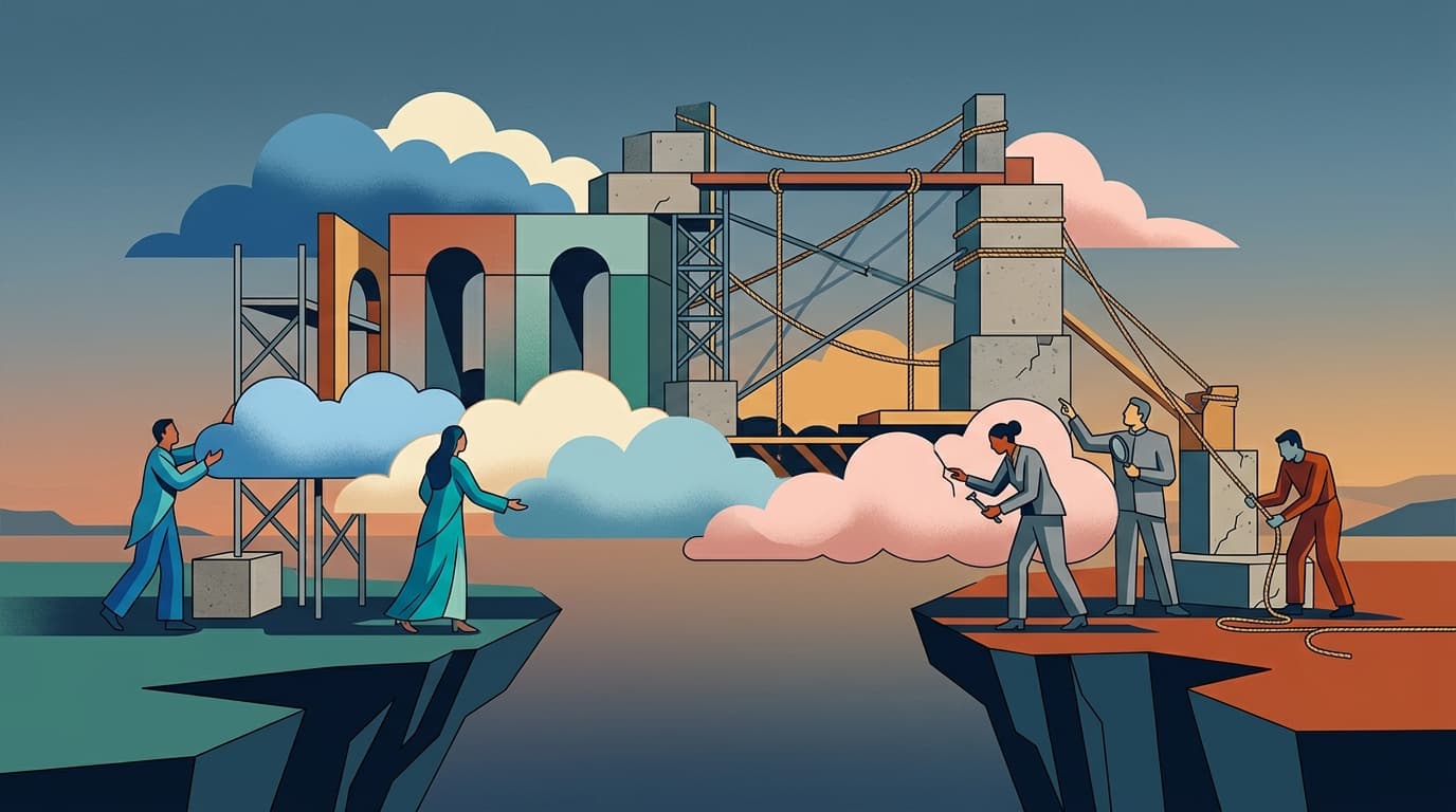 Editorial illustration for "The Immigration Consensus Is Held Together With Vibes"