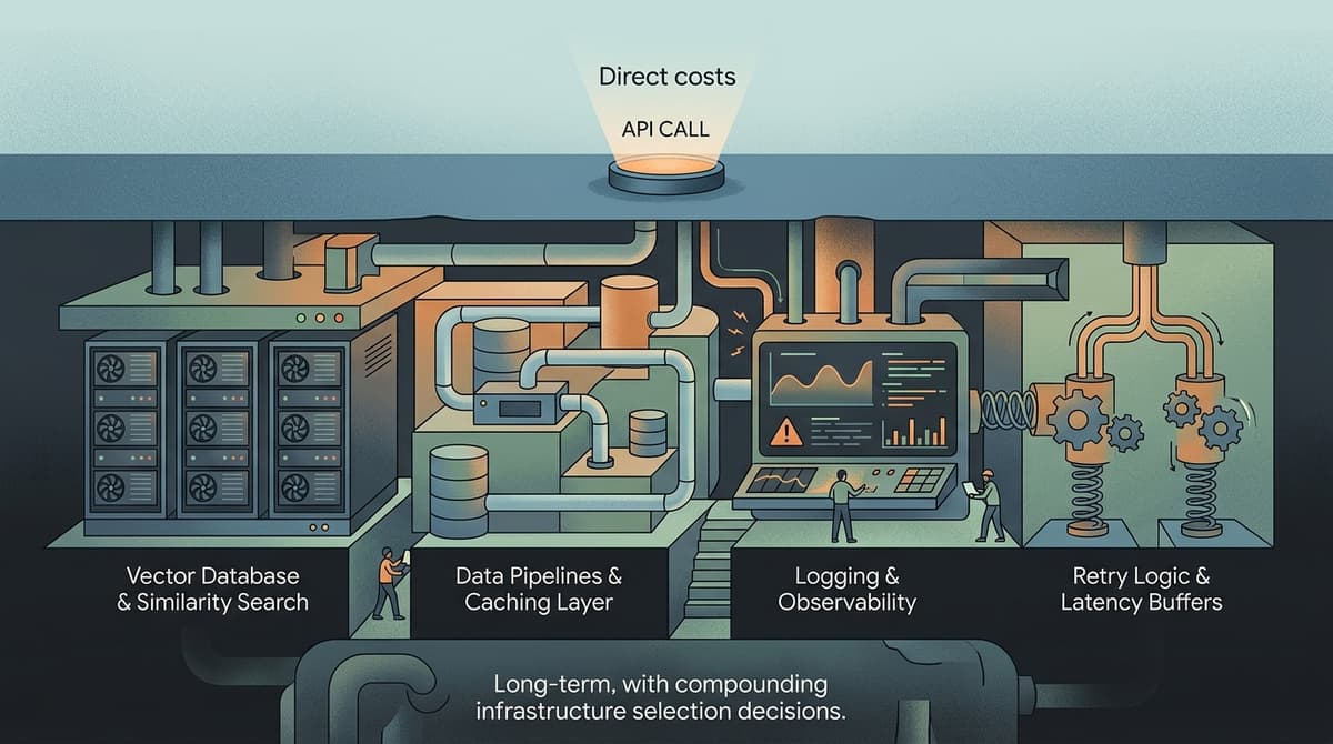 Editorial illustration for "Your API Bill Is the Cheap Part"