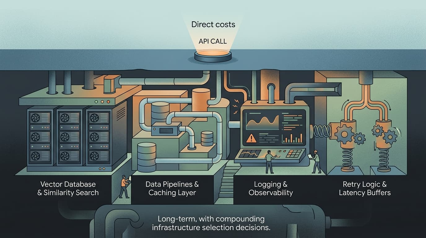 Editorial illustration for "Your API Bill Is the Cheap Part"