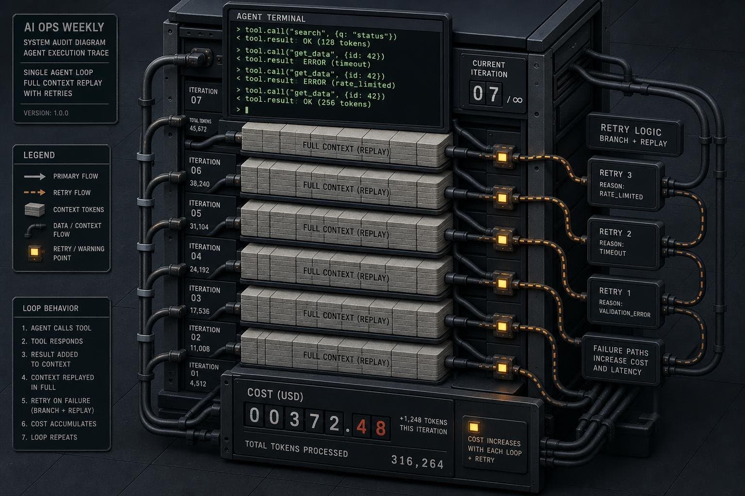 Hero image for "The Agentic Loop Is Where Your Token Budget Goes to Die"