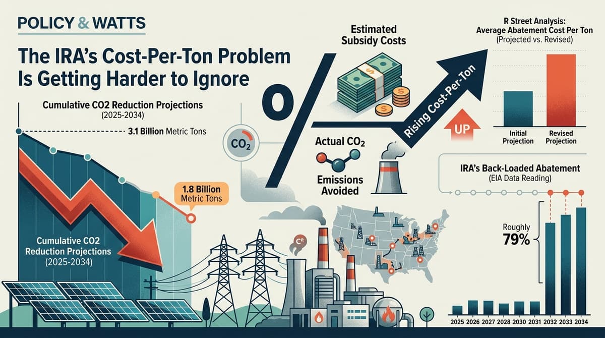 Editorial illustration for "The IRA's Cost-Per-Ton Problem Is Getting Harder to Ignore"