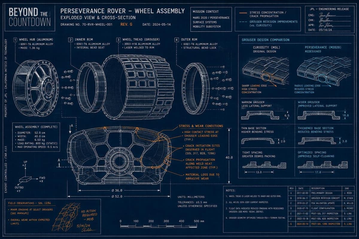 Hero image for "Perseverance's Wheels Are Wearing Out — And That's Actually the Point"