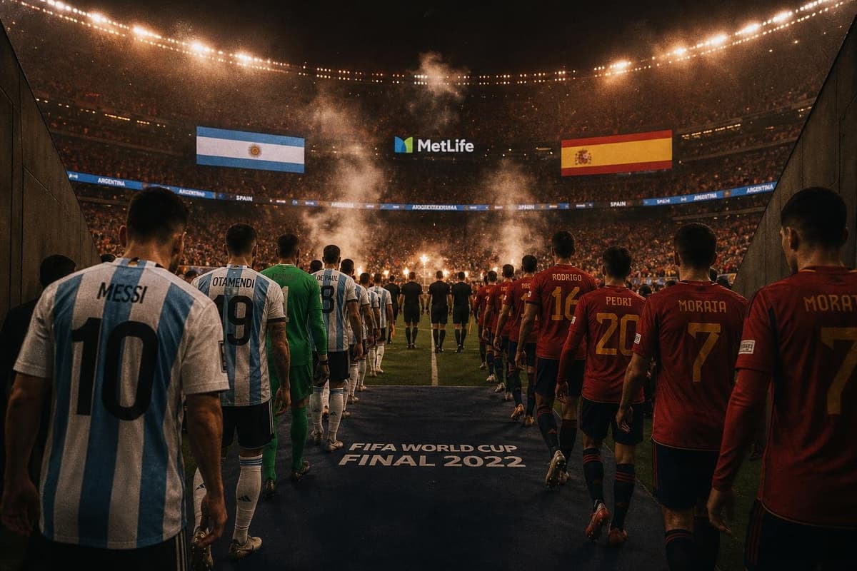 Hero image for "The Final Is Here: Spain vs. Argentina, Sunday at MetLife"
