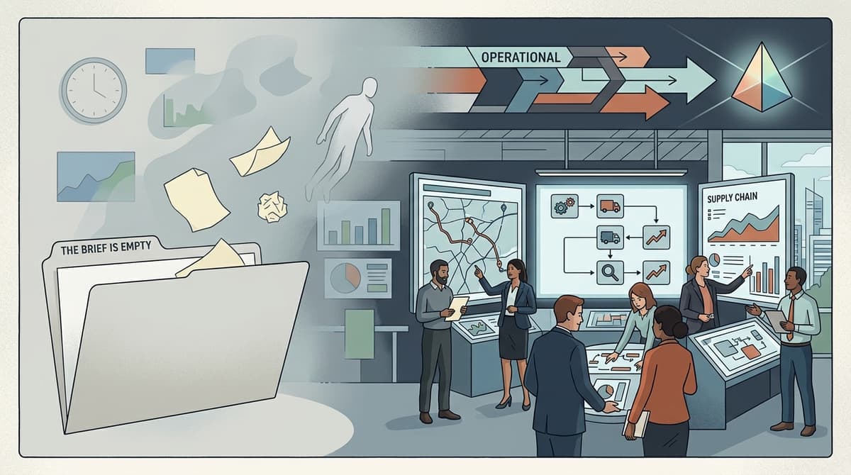 Editorial illustration for "The Brief Is Empty — So Let's Talk About What This Publication Is For"