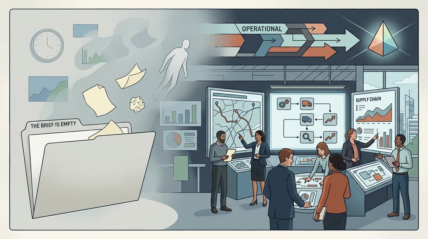 Editorial illustration for "The Brief Is Empty — So Let's Talk About What This Publication Is For"