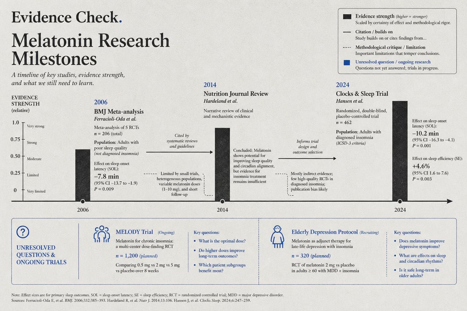 Hero image for "Melatonin's Evidence Base Is Thinner and Older Than the Pill Bottle Suggests"