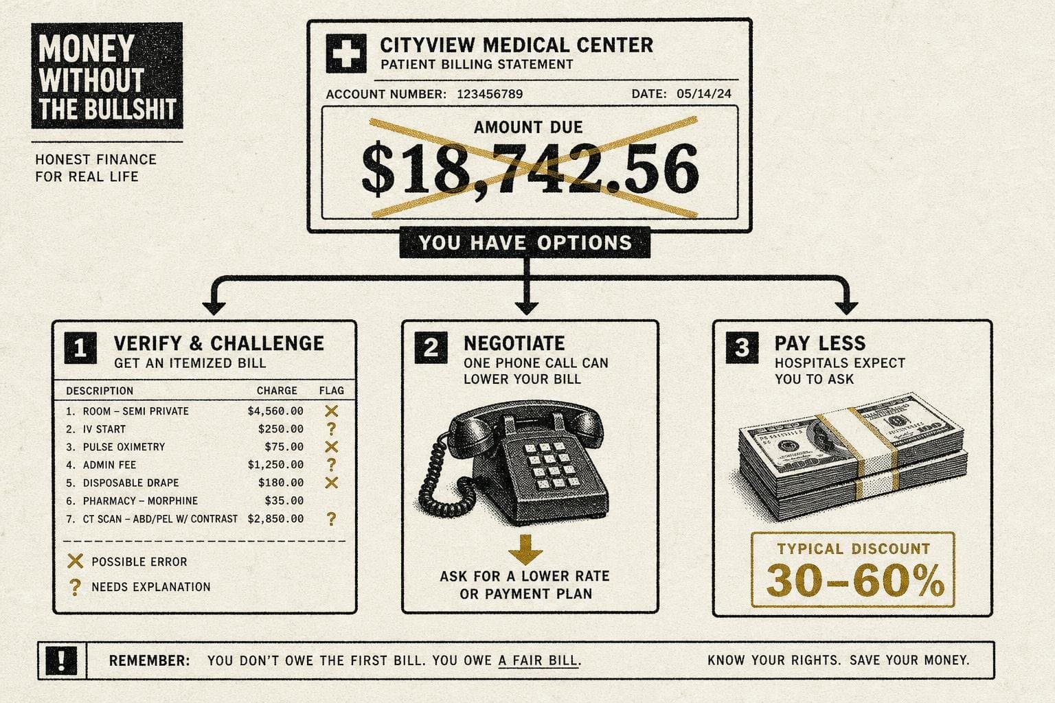 Hero image for "Your Medical Bill Is a Starting Offer, Not a Final Number"
