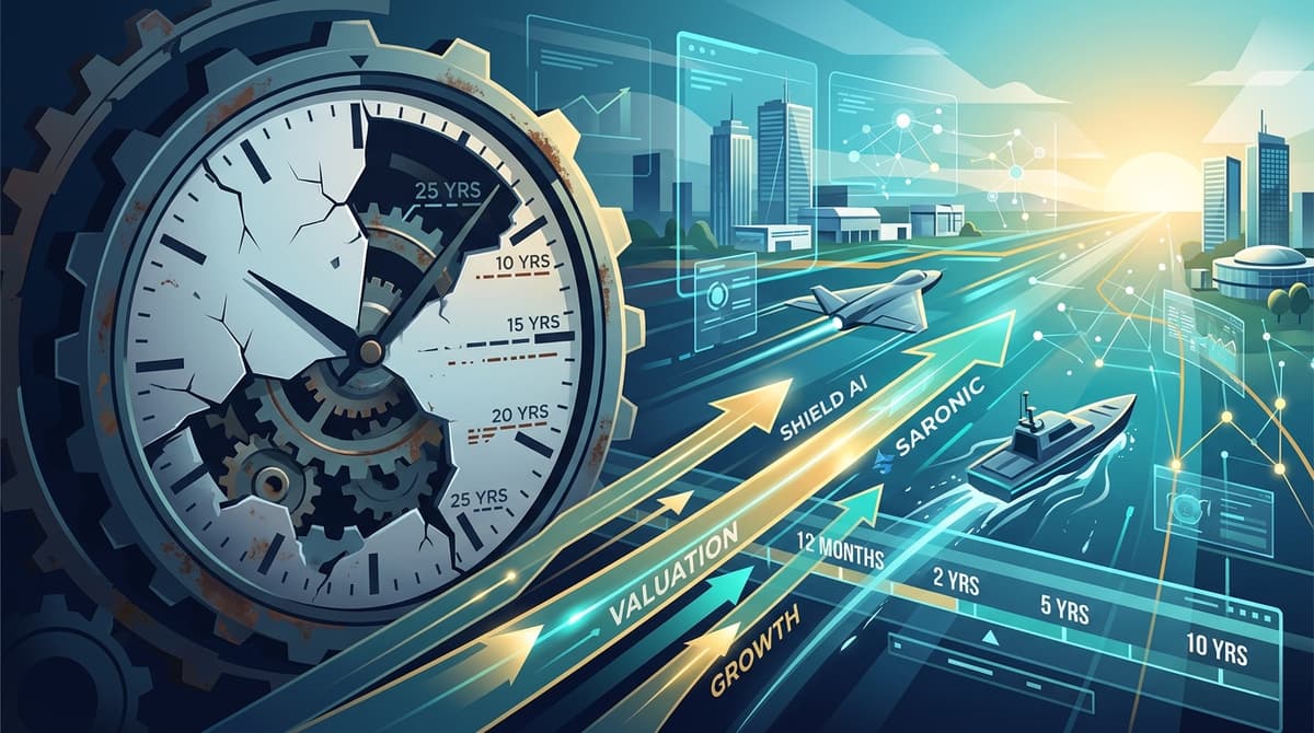 Editorial illustration for "The Pentagon's Procurement Clock Is Still Broken — But the Workarounds Are Getting Serious"
