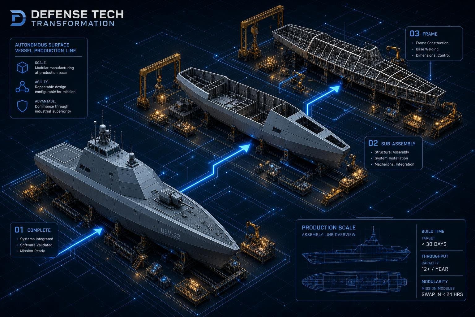 Hero image for "The Navy's Drone Boat Strategy Has a Production Problem, Not a Prototype Problem"